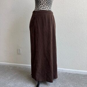 White Stag Brown vintage suede maxi skirt Size 6